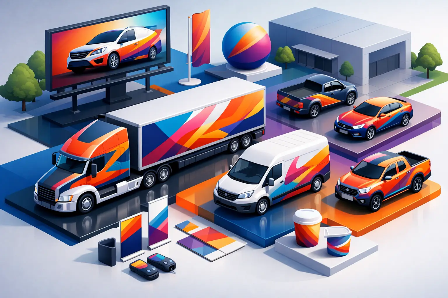 Starke Fuhrpark-Branding-Beispiele für B2B