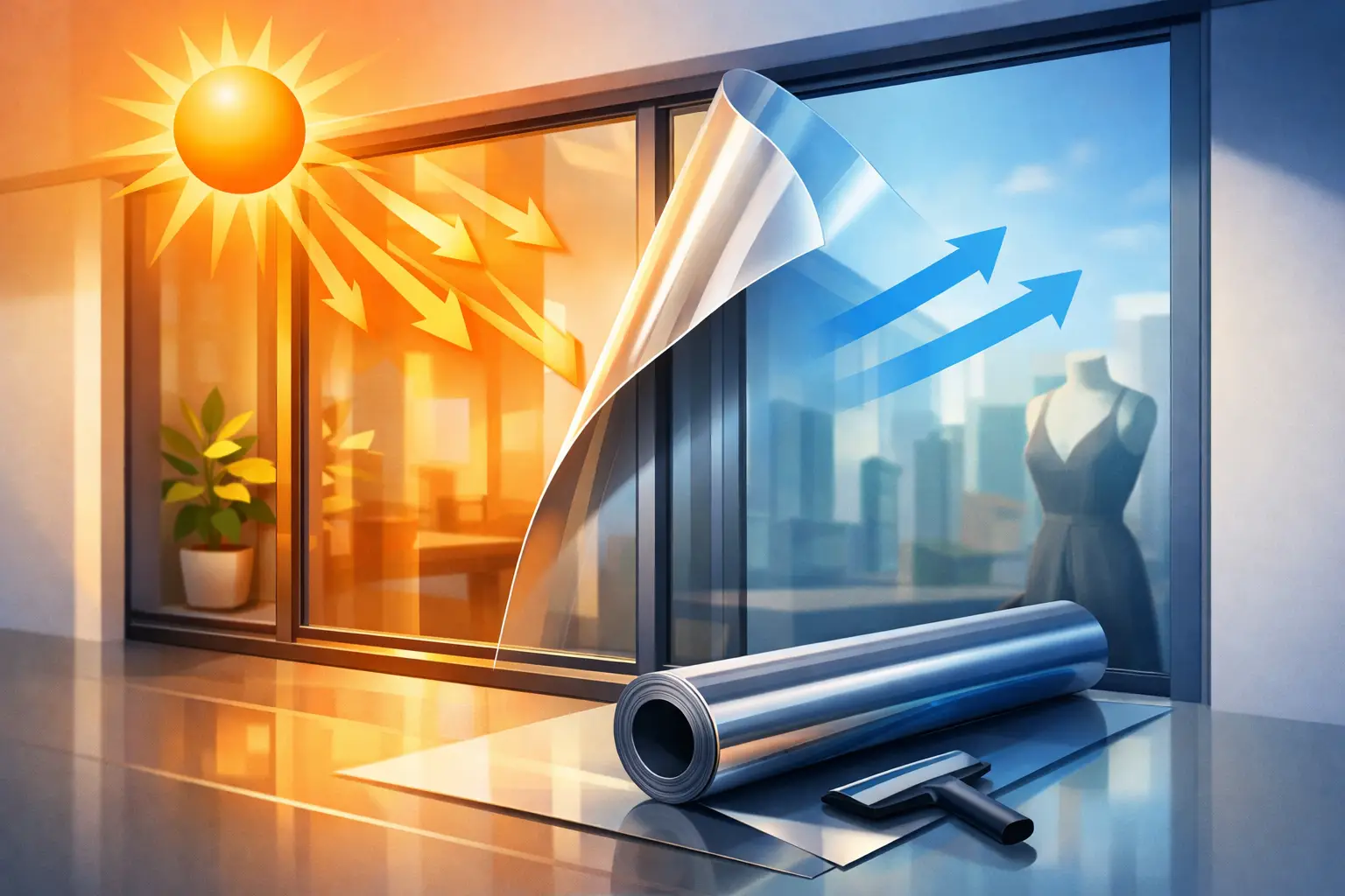 UV-Schutzfolie-Test für Fenster und Schaufenster