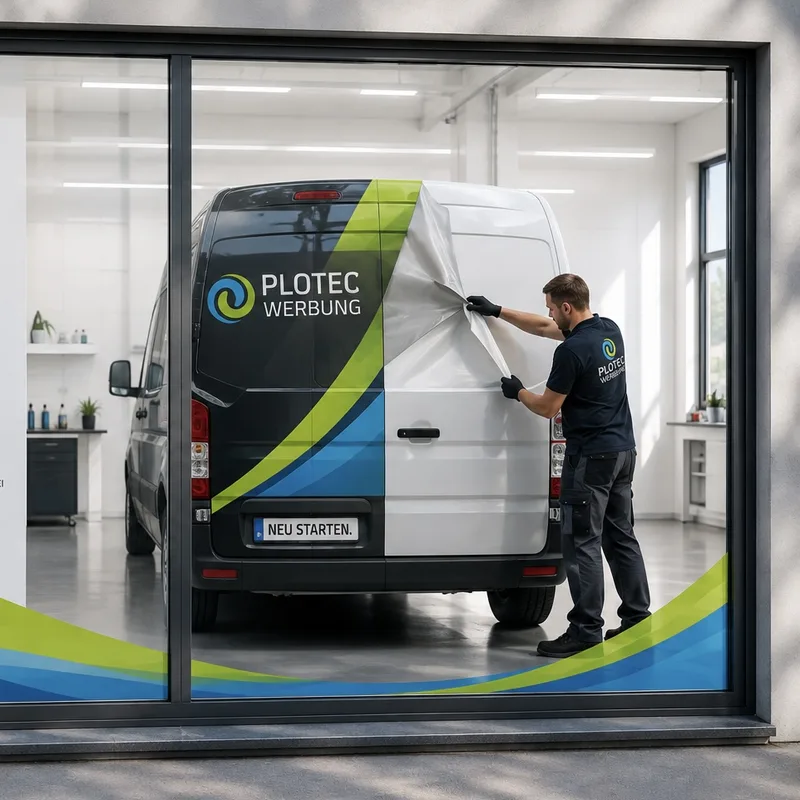 Entschriftung von Plotec Werbung