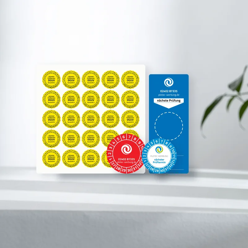 Prüfplaketten-Shop von Plotec Werbung
