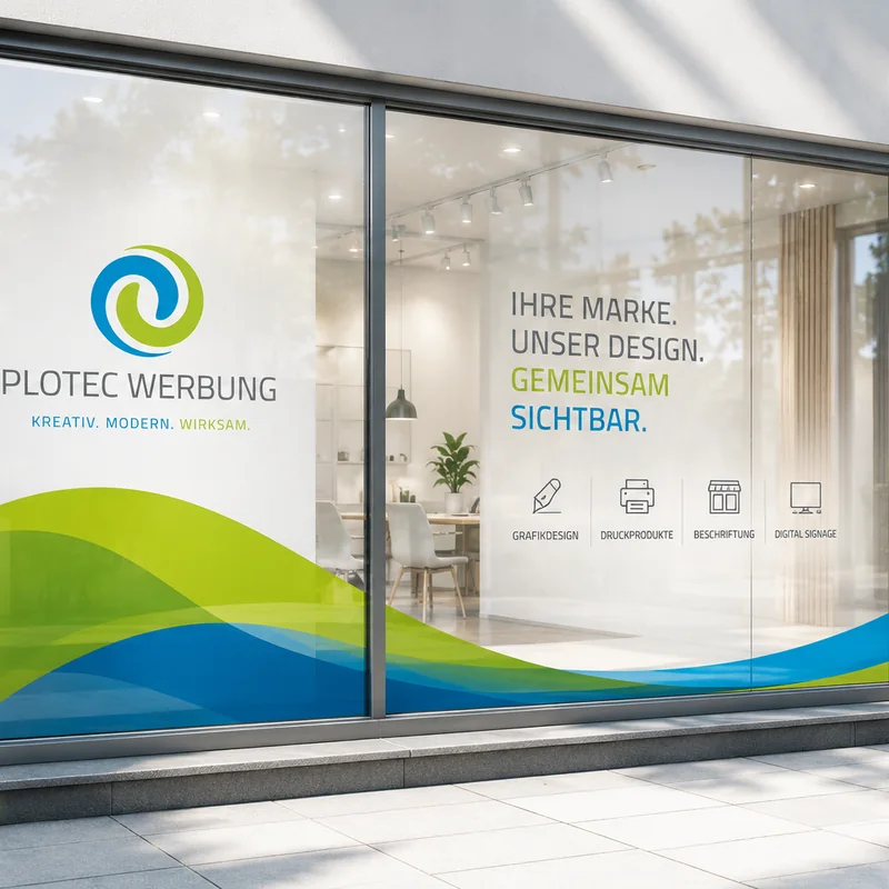 Schaufensterbeschriftung von Plotec Werbung