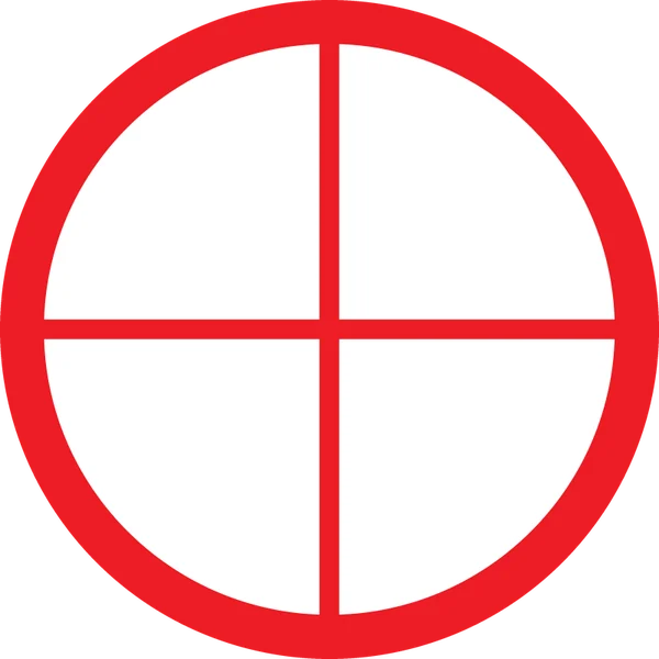 Plakette Fadenkreuz, Ø 30 mm, Rot