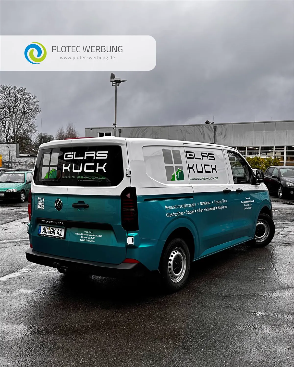 Fahrzeugbeschriftung VW T7 für Glas Kuck
