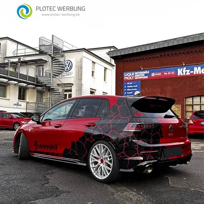 Fahrzeugbeschriftung Golf GTI für PS Autotechnik